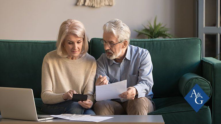 Older couple discussing