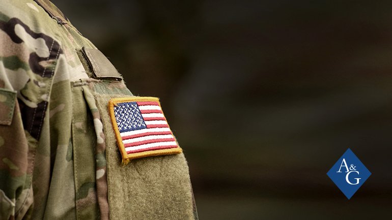 Uniform with the American flag