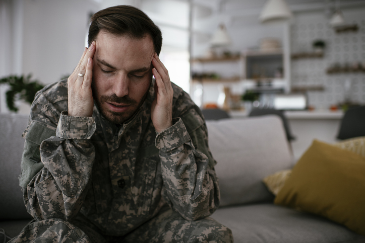 veteran suffering from migraine