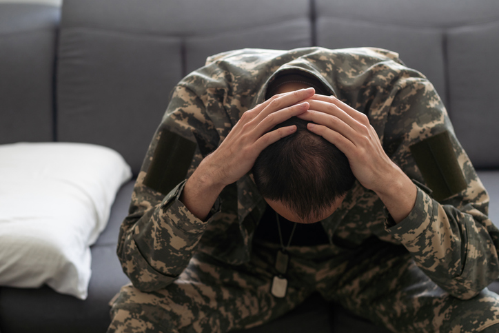 veteran suffering from anxiety attack